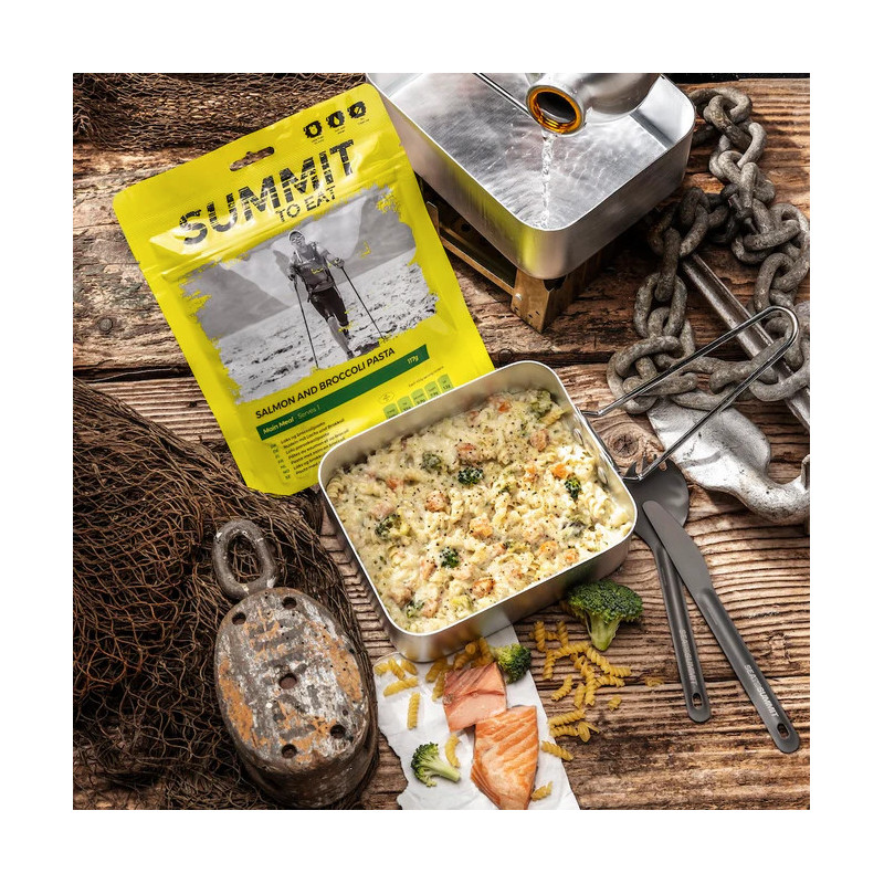 Summit To Eat Losos s testovinami a brokolici 1 porce expedicni strava