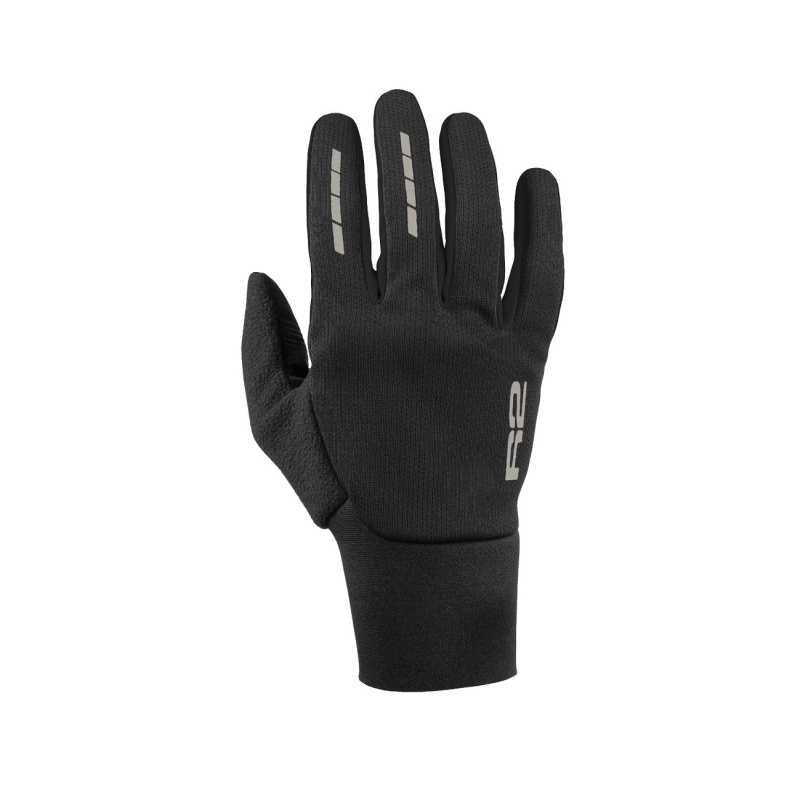 R2 Arcto ATR59A cerna unisex tenci vetruodolne rukavice zpevnena dlan gelem