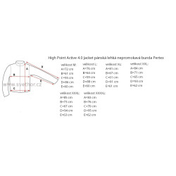 _High Point Active 4 Jacket red black panska lehka nepromokava bunda Pertex zmereno