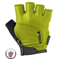 R2 ATR50B Vittoria svítivě žlutá cyklistické rukavice krátké prsty, dvojité gelové výztuhy