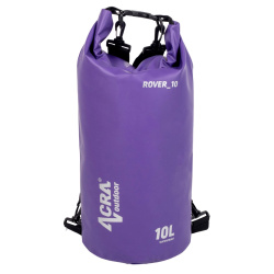 Acra Vodeodolny lodni vak ROVER 10L BA10 z odolneho PVC s ramennimi popruhy fialovy