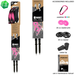 Fizan Compact Tech třídílné trekové hole bez odpružení pink 100470 3