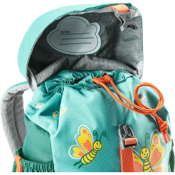 Deuter Schmusebar 8l detsky turisticky batoh dustblue alpinegreen 8