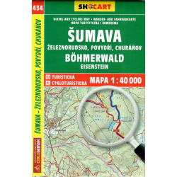 SHOCart 435 sumava, zeleznorudsko, Povydri, Churanov 40 000 turisticka mapa