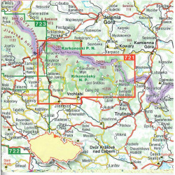 SHOCart 721 Krkonose 25 000 turisticka cykloturisticka lyzarska mapa oblast