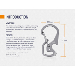 Fenix Multifunkcni titanova karabina Fenix ALB-203