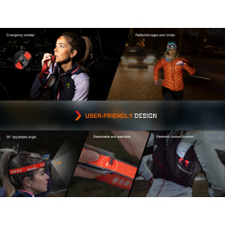 Fenix HM62T nabejeci celovka USB dobijeni vymenny akumulator vodotesna sport popruh 10