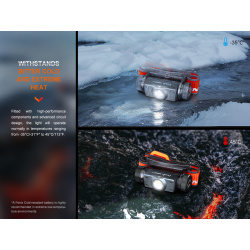 Fenix HM62T nabejeci celovka USB dobijeni vymenny akumulator vodotesna sport popruh 13