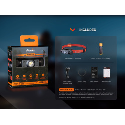 Fenix HM62T nabejeci celovka USB dobijeni vymenny akumulator vodotesna sport popruh 16