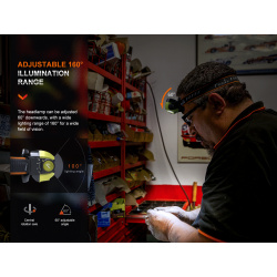 Fenix WH23R pracovni celovka s internim dobijecim akumulatorem Li-pol 2000 mAh 13