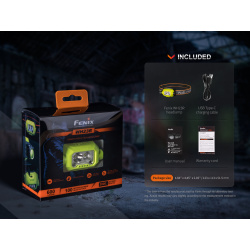 Fenix WH23R pracovni celovka s internim dobijecim akumulatorem Li-pol 2000 mAh 17