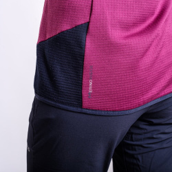 Progress Tarja fuchsie/ostruzina damska hybridni bunda s merino vlnou DWR 5