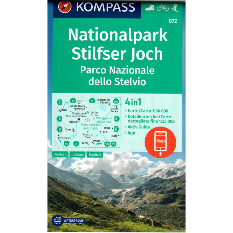 Kompas 072 Nationalpark Stilfser Joch 50 000