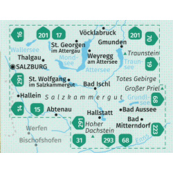 Kompas 229 Salzkammergut 50 000 Oblast