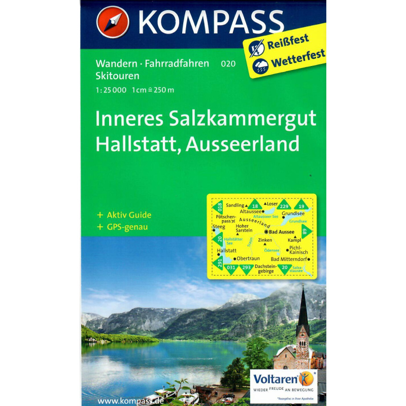 Kompas 020 Inneres Salzkammergut Hallstatt Auseerland mapa