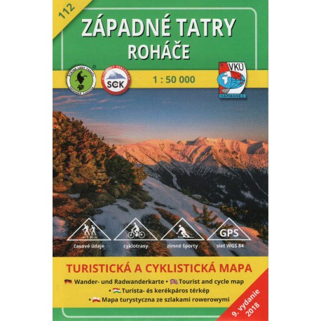 VKÚ 112 Západné Tatry, Roháče 1:50 000 turistická mapa