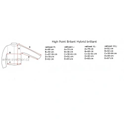 _High Point Brilant Hybrid brilliant blue panska hybridni bunda s perovou izolaci zmereno