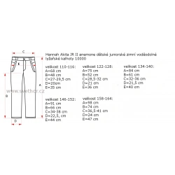_Hannah Akita JR II anemone detske juniorske zimni vodeodolne lyzarske kalhoty zmereno