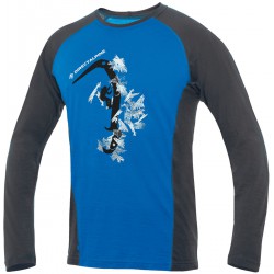 Direct Alpine Furry Long 1.0 blue (hard ice) pánské triko dlouhý rukáv Merino