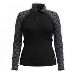 Smartwool W Clasic Thermal Merino BL zip black digi snow damske triko dlouhy rukav 2