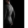 R2 ATF001B Base grey black melange panske funkcni termo triko dlouhy rukav 2