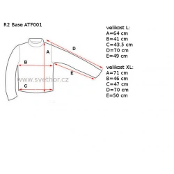 _R2 ATF001B Base grey black melange panske funkcni termo triko dlouhy rukav zmereno