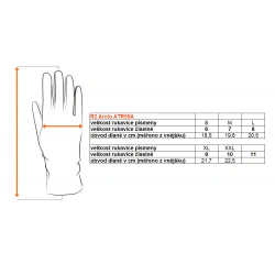 _R2 Arcto ATR59A cerna unisex tenci vetruodolne rukavice zpevnena dlan gelem zmereno