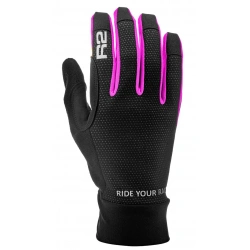 R2 Cruiser ATR28C cerna ruzova damske slabsi softshellove vetruodolne rukavice dotyk