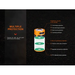 Fenix Nahradni akumulator 16340 800mAh RCR123A 800 mAh USBC Liion ARBL16800UP 5