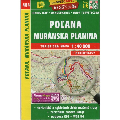 SHOCart 484  Poľana, Muránská planina 1:40 000 turistická mapa