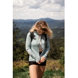 Husky Alou L faded mint damska funkcni sportovni mikina celorozepinaci Merino vlna 3