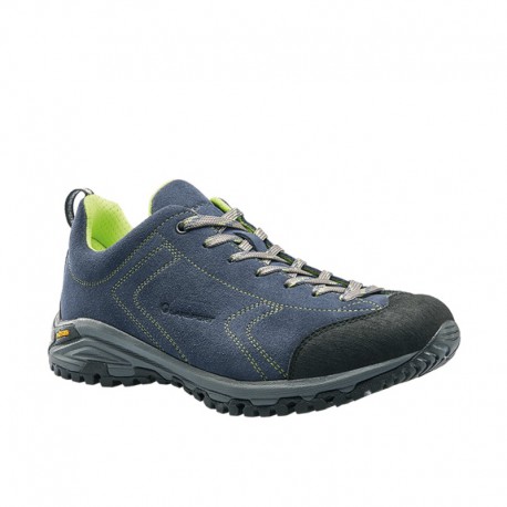 Garsport Heckla blue/lime pánské nízké prodyšné kožené boty