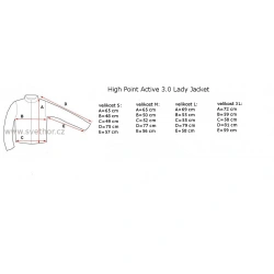 _High Point Active 30 Lady Jacket Dazzling blue damska nepromokava outdoorova bunda zmeren