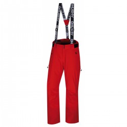 Husky Mitaly M červená pánské nepromokavé zimní lyžařské kalhoty HuskyTech 20000