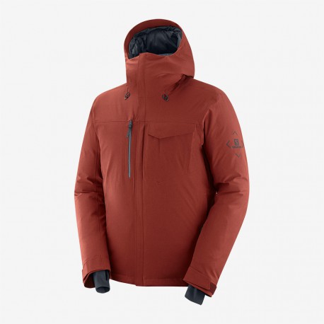 Salomon Arctic Down Jacket M madder brown C13979 pánská nepromokavá zimní péřová bunda