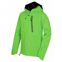 Husky Mistral M neonově zelená pánská nepromokavá zimní lyžařská bunda