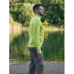 Husky Artic M bright green panska sportovni funkcni tenci mikina s polovicnim zipem 4