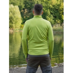 Husky Artic M bright green panska sportovni funkcni tenci mikina s polovicnim zipem 6