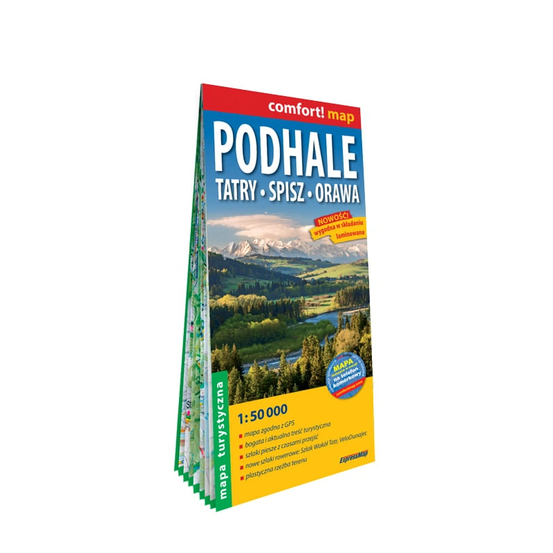 TerraQuest Podhali Podhale Tatry Spisz Orawa 50 000 turisticka mapa laminovana